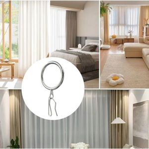 48 Anneaux De Tringle à Rideau En Bois Brun Foncé – Diamètre Intérieur 40 Mm, Lot Onestopdiy