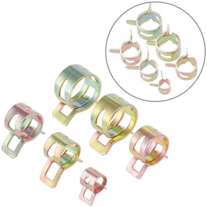 Lot De 60 Colliers De Serrage à Ressort – 6 Tailles De 6 à 15 Mm – Acier 65MN, Pour Tuyaux Eau, Carburant, Air - 4