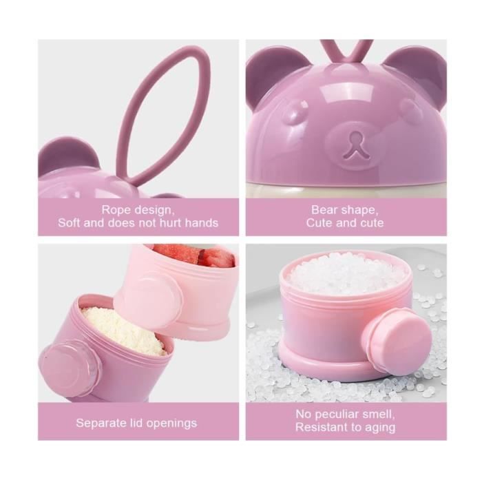 Distributeur De Lait En Poudre 5 Compartiments - Doseur Empilable Portable - Pour Garderie, Voyages, Maison