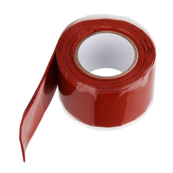 La bande adhésive Ruban étanche Ruban anti fuite Fournitures de réparation  de tuyaux 2.5cm (Rouge)