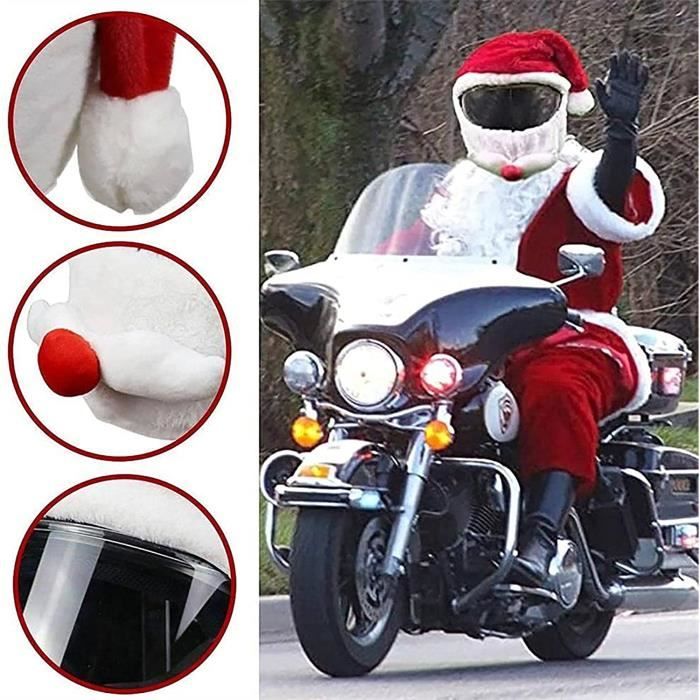 Couvre casque moto Noël Père Noël - accessoires casque moto couvre