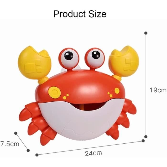 Jouets de bain pour bébé fabricant de bulles enfants bec automatisé jouet  de bain de crabe bulle mignonne faisant la Machine jouets d'eau de haute  qualité pour garçons filles 