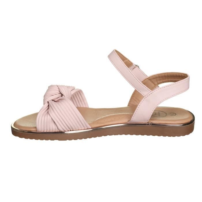 Sandales Fille Leader Mode 998 34 Rose N ud Scratch Rose