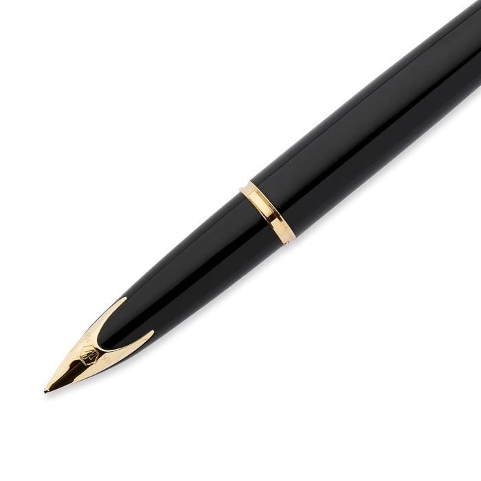 Stylo Plume Waterman Carène - Laque Noire, Plume Or 18 Carats, Occasion