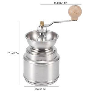 Moulin à Café Manuel Vzaahu - Réglage Externe 6 Niveaux, Fraise Conique En Céramique, Parfait Pour La Maison Et Les Voyages