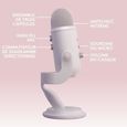 Microphone USB - Blue Yeti Premium - Pour Enregistrement, Streaming, Gaming, Podcast sur PC ou Mac - Blanc White Mist-5