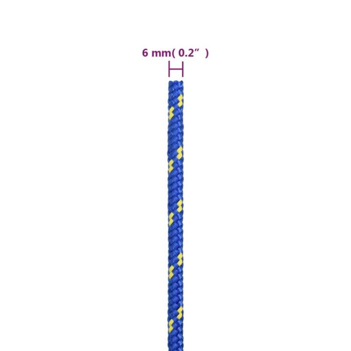 Corde De Bateau Polypropylène Bleu 20mm X 25m - Corde Amarrage Levage Résistante VidaXL