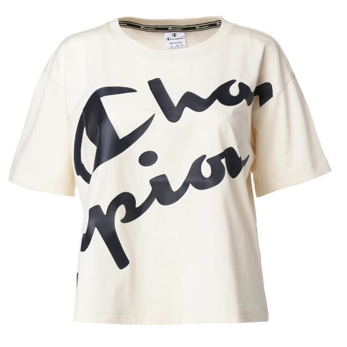 CHAMPION T-Shirt manches courtes 112023 - Femme - Beige