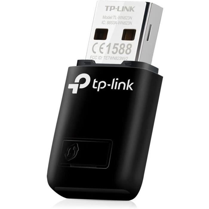 Clé WiFi Puissante - TP-LINK - N300 Mbps - Mini adaptateur USB wifi, dongle wifi - Compatible Win 10