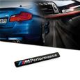 BMW Emblème M Performance - Aluminium Noir - Logo Autocollant 8,5 X 1,2 CM Série 1 2 3 4 5 6 7-0