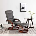 🦐5153Fauteuil Relax inclinable Style Contemporain avec Repose-Pied Chaise de Salon TV Fauteuil de Bureau 66 x (96-102) x (69-99) cm-0