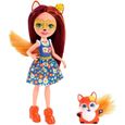 Mini-poupée Felicity Renard et figurine animale Flick à la longue chevelure châtain avec jupe amovible jouet pour enfant-0