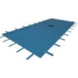 Bâche - Piscine Rectangulaire - Bleu - 6x10m - 140g/m² - Protection contre les intempéries et les feuilles-0