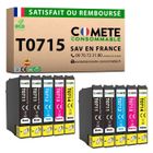 COMETE CONSOMMABLE T0715 - 10 Cartouches d'encre CompatibleS avec Epson T0715 (T0711 + T0712 + T0713 T0714) Guépard pour Imprimante Stylus