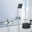 FUZMONOERE Robinet de Baignoire Cascade Robinet Mitigeur avec Douchette Mural Chrome