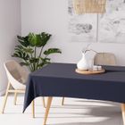 SOLEIL D'OCRE Nappe rectangulaire anti-tâches Alix - L 240 x l 140 cm - Bleu foncé