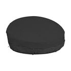 SURENHAP Housse de Protection Canapé-lit Rond Jardin Imperméable, Couverture de Lit de Jardin Rond Salon Exterieur Oxford 420D(228*83cm,Noir)