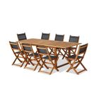 Table salon de jardin Levata - BOCARNEA - Bois Acacia - Table extensible papillon - 180/240 cm - Pour 8 personnes