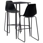 vidaXL Ensemble de Bar 3 pcs Mobilier de Bistrot Table et Chaises de Pub Meubles de Comptoir Restaurant Cuisine Maison 279921