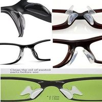 Lot de 5 patins plaquettes anti-glisse antidérapant en silicone pour lunettes plastiques de vue ou soleil - 1,8 mm épaisseur -