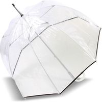 Isotoner Parapluie cloche pvc/noir femme