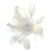 Broche fleur - pince cheveux  mariage diamètre 17cm - ivoire - RC004804