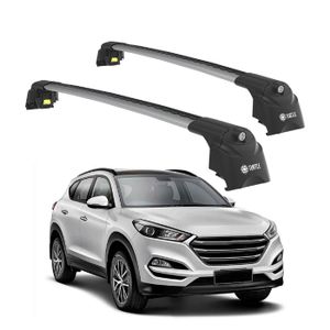 Barres Toit Aluminium Hyundai Compatible Avec Hyundai Santa Fe 2024-2025 ACE-1 Barres De Toit Railing Porte-Bagages De Voiture Gris Aluminium 2 Barres - France Porte-bagages Voiture 3 Barres