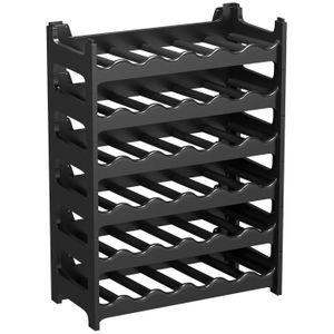 Casier à bouteilles modulable ARTECSIS 36 Bouteilles – Cave à vin en plastique, 60x28x80 cm (LxlxH), Noir - Range bouteille
