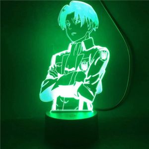OBJET DÉCORATIF 3D Illusion Lampe Led Veilleuse Anime Attaque Sur 