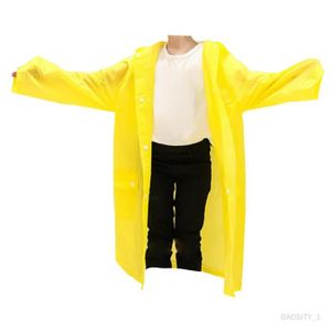 PONCHO Poncho de pluie portable, veste à manches, imperméable, vêtements de pluie EVA léger, vêtements de pluie pour garçon L Jaune