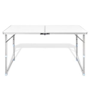 TABLE DE CAMPING KAI Table pliable de camping Hauteur réglable Alum