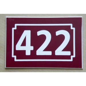Rouge 60x50mm plaque ou etiquette numero boite aux lettres 