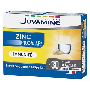 COMPLÉMENT EN MINÉRAUX Juvamine Zinc 30 gélules