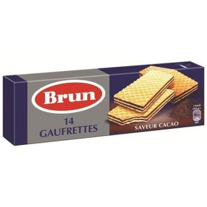 BISCUITS CHOCOLAT LU BRUN - Brun Gaufrette Chocolat 146G - Lot De 4