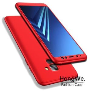 COQUE - BUMPER Galaxy A8 Plus 2018 Coque, Full body 3 en 1 PC Intégrale Rigide Case pour Samsung Galaxy A8 Plus 2018 Rouge - HongWe.