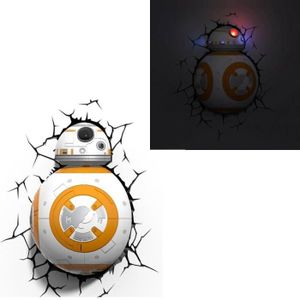 APPLIQUE  STAR WARS VII Lampe Décorative 3D BB-8