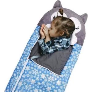 Tianbi Oreiller de jeu et sac de couchage, 2 en 1, coussin de sieste en  forme d'animal de dessin animé, pyjama monobloc pour enfants, portable et