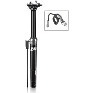 Tige De Selle Télescopique Hydraulique VTT - Diamètre 27.2-31.6mm, Longueur 400mm, Carbone, Neuf