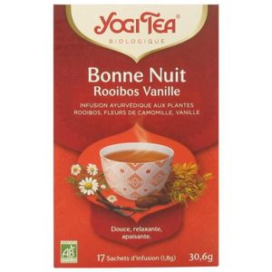 INFUSION -Yogi Tea Bonne Nuit Rooibos Vanille Bio 17 Sachets