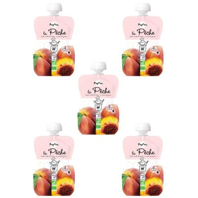 Gourde compote pomme-pêche x 8