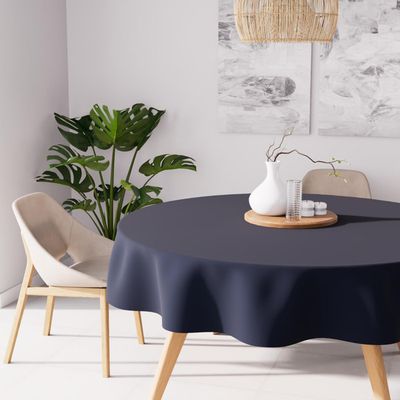 Nappe Ronde Neuve 180 Cm Damassée - Polyester Sans Repassage - Couleurs Classiques
