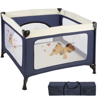 TecTake - lit de voyage bébé pour enfant - bleu - 402416