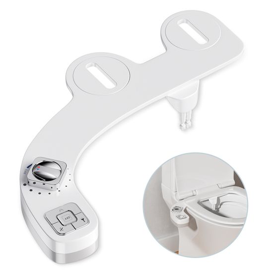 Bidonnet De Toilettes Non-électrique Hibbent - Double Buse, Réglage Pression - Facile à Installer, économique Et écologique