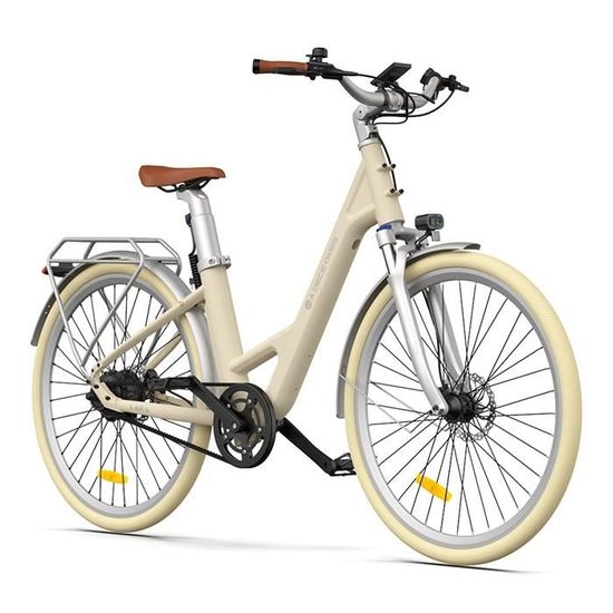 Vélo électrique ADO Air28 Pro – Jaune, Moteur Bafang 250W, Courroie, Batterie 100km, 28 Pouces