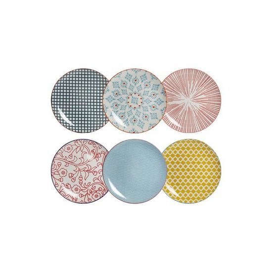 Lot De 6 Assiettes Canapé En Porcelaine Fine Santa Barbara