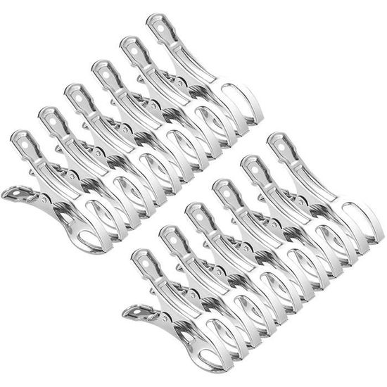 Lot De 9 Pinces à Serviette De Plage Extra Larges - Anti-Vent Et Anti-Dérapantes - Pour Linge Et Couvertures