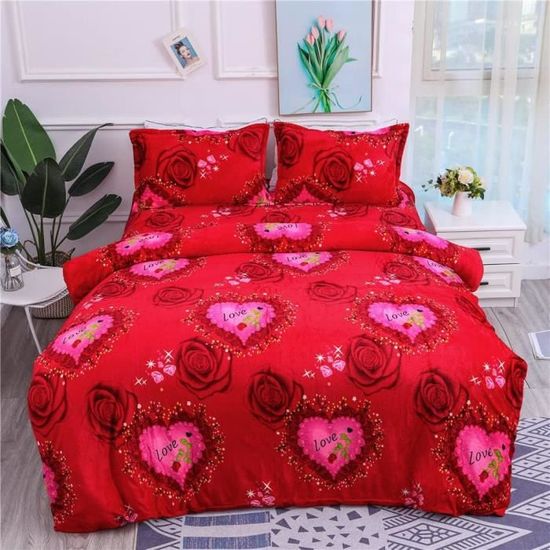 Housse De Couette 100% Coton Brossé Flanelle – Ensemble Réversible Avec Taies D'oreiller – Luxe Et Douceur