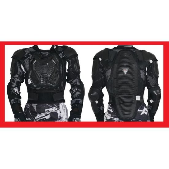 Protection Pare-pierres Pour Moto Cross/quad - Modèle Sentinel Pro MX THOR Noir M/L - Compatible Avec Réf. 2701-1303 - Normes CE EN 14021 Et EN 1621-2 - 5