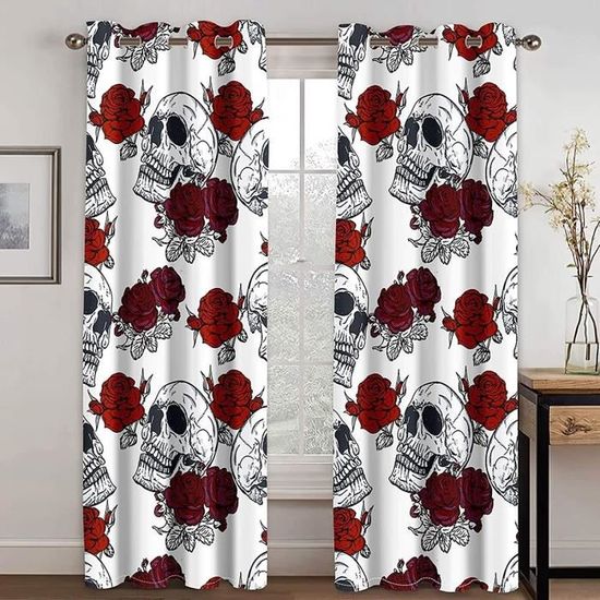 Chaussettes Imprimé Tête De Mort Noir/rouge – Adulte, Confort, Respirant, Toutes Saisons