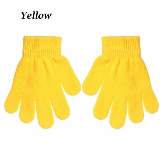 Lot De 3 Paires Gants Molleton Enfant - Mitaines Chaudes Hiver à Doigts Complets